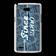 Coque LG L80 Since crane bleu 2000