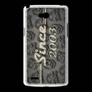Coque LG L80 Since crane gris 2003