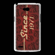 Coque LG L80 Since crane rouge 1971