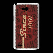 Coque LG L80 Since crane rouge 1991