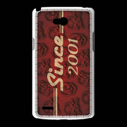 Coque LG L80 Since crane rouge 2001