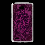 Coque LG L80 Skull and bones Rose