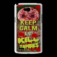 Coque LG L80 Keep Calm and Kill Zombies Cervelle