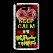 Coque LG L80 Keep Calm and Kill Zombies Noir