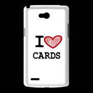 Coque LG L80 I love Poker Heart