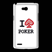 Coque LG L80 I love Poker Spade