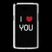 Coque LG L80 I love you noir