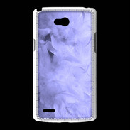Coque LG L80 Effet de plumes bleues PR