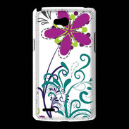 Coque LG L80 motif floral bleu