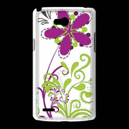 Coque LG L80 motif floral vert