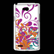 Coque LG L80 motif floral orange