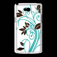 Coque LG L80 motif floral bleu clair