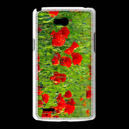 Coque LG L80 DP champs de coquelicots