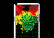 Coque LG L80 Feuille de cannabis et cœur Rasta