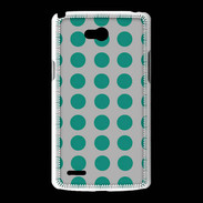 Coque LG L80 pois gris & turquoise
