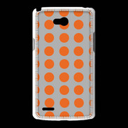 Coque LG L80 pois gris & orange