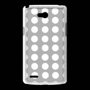 Coque LG L80 pois gris & blanc