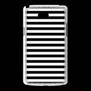 Coque LG L80 rayures noires et blanches