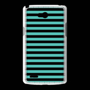 Coque LG L80 rayures noires et bleues