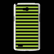 Coque LG L80 rayures noires et vertes