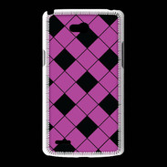 Coque LG L80 losange noir & rose