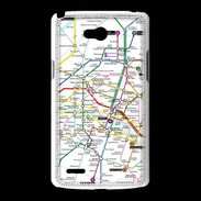 Coque LG L80 Plan de métro de Paris