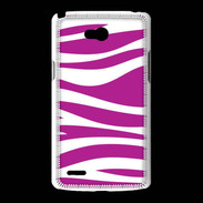 Coque LG L80 zèbre rose & blanc