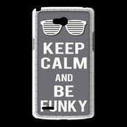 Coque LG L80 Keep Calm Funky Gris