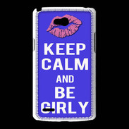 Coque LG L80 Keep Calm Girly Bleu