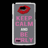 Coque LG L80 Keep Calm Girl Gris