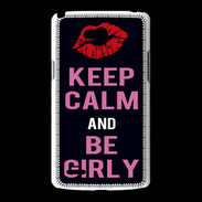 Coque LG L80 Keep Calm Girly Noir