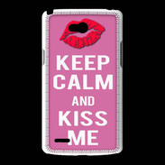 Coque LG L80 Keep Calm Kiss me Rose