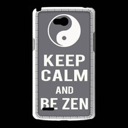 Coque LG L80 Keep Calm Be Zen Gris