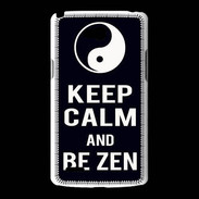 Coque LG L80 Keep Calm Be Zen Noir