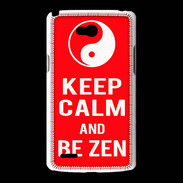 Coque LG L80 Keep Calm Be Zen Rouge