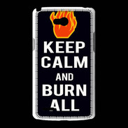 Coque LG L80 Keep Calm Burn Noir