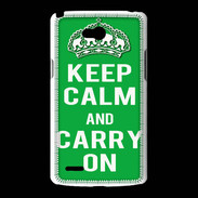 Coque LG L80 Keep Calm Carry on Vert