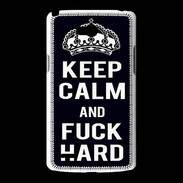 Coque LG L80 Keep Calm Fuck hard Noir