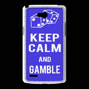 Coque LG L80 Keep Calm Gamble Bleu
