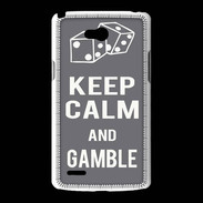 Coque LG L80 Keep Calm Gamble Gris