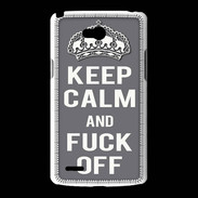 Coque LG L80 Keep Calm Fuck Off Gris