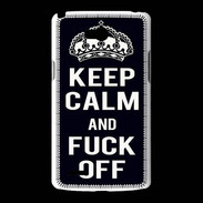 Coque LG L80 Keep Callm Fuck Off Noir