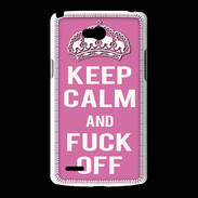 Coque LG L80 Keep Calm Fuck Off Rose