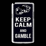 Coque LG L80 Keep Calm Gamble Noir