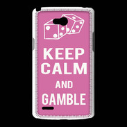 Coque LG L80 Keep Calm Gamble Rose