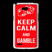 Coque LG L80 Keep Calm Gamble Rouge