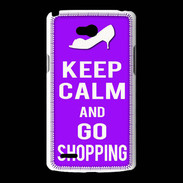 Coque LG L80 Keep Calm Go Shopping Violet