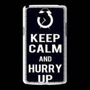Coque LG L80 Keep Calm Hurry up Noir