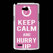 Coque LG L80 Keep Calm Hurry up Rose