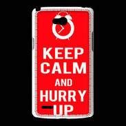 Coque LG L80 Keep Calm Hurry up Rouge